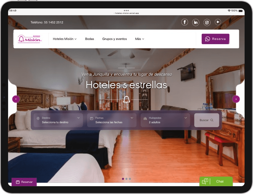 Hoteles Misión - Sistema Administrable